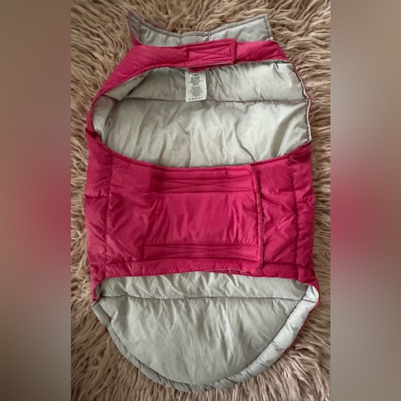 Dog winter bubble coat & dog hat- pink - size L (coat) size M/L (hat) - Picture 3 of 11